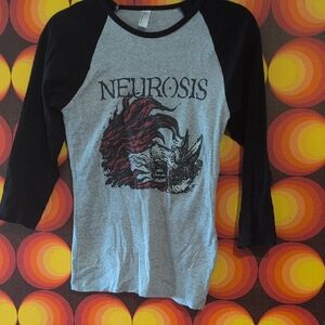 NEUROSIS TIMES OF GRACE American Apparel Raglan Tee Women Size Large